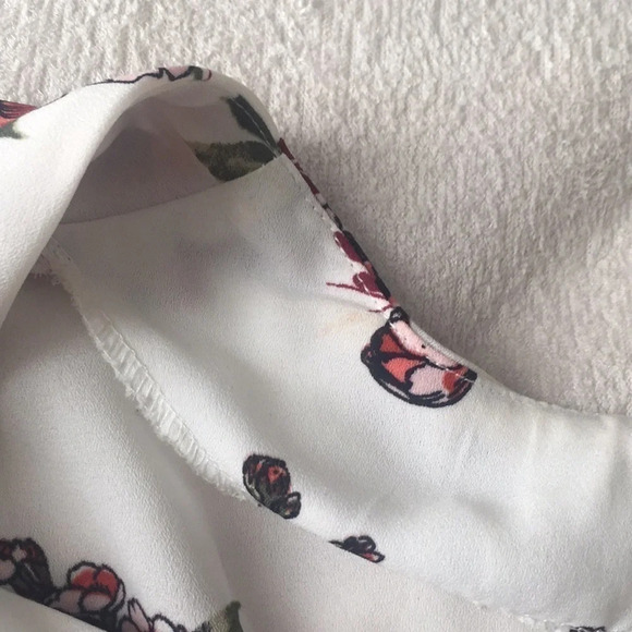 3/$15 Floral roses pattern sheer feminine office professional workwear sheer XXL - Picture 7 of 11